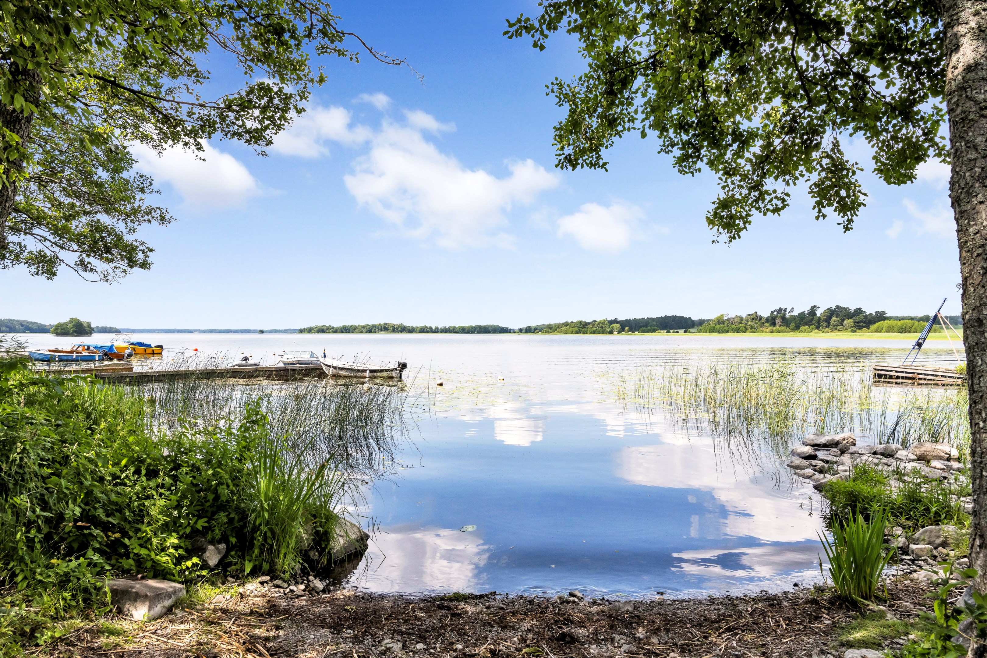 Bad å båt i Haknäs