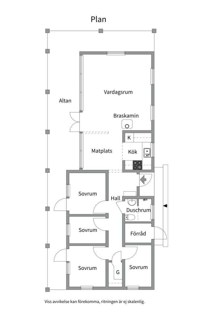 Planlösning från Haknäs 503, Såld i Vassunda, Knivsta