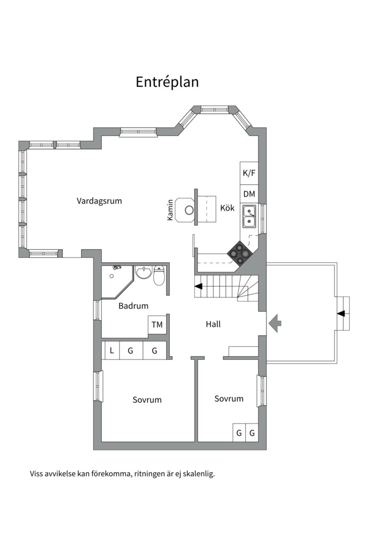 Planlösning från Tallstigen 2, Såld i Stavsnäs, Värmdö
