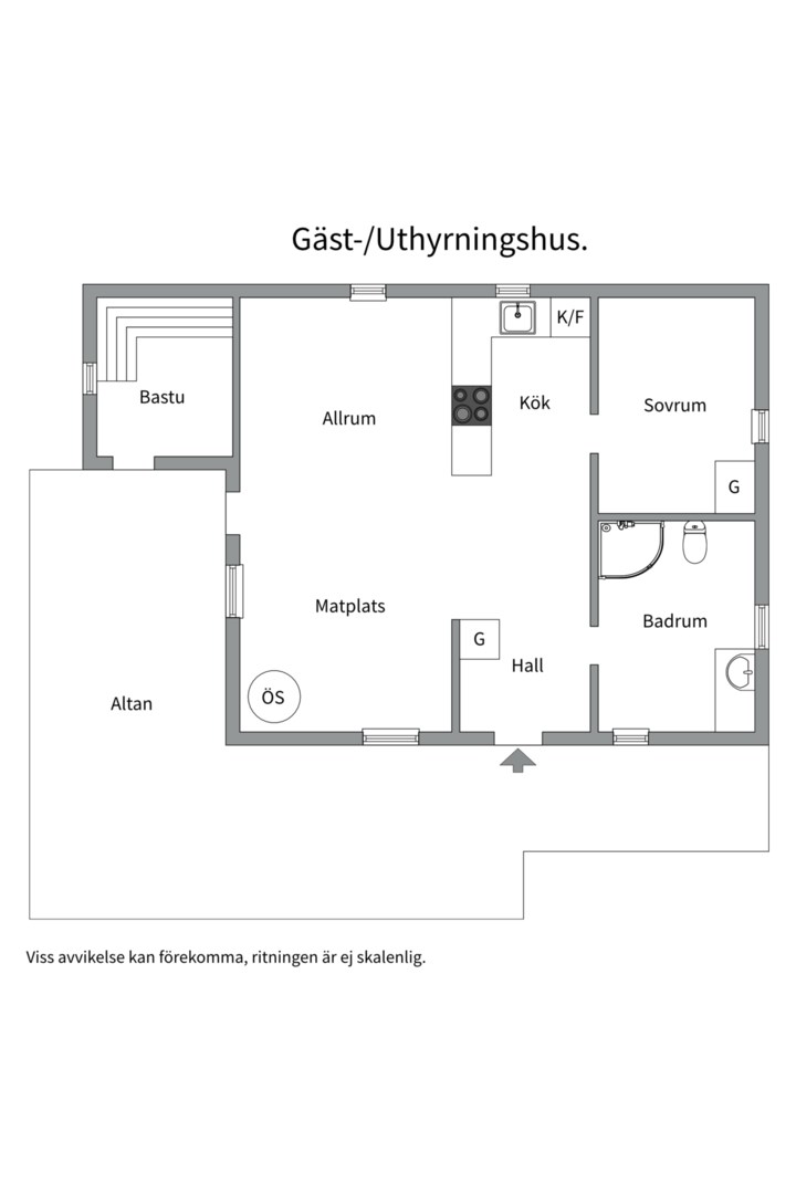 Planlösning från Tallstigen 2, Såld i Stavsnäs, Värmdö