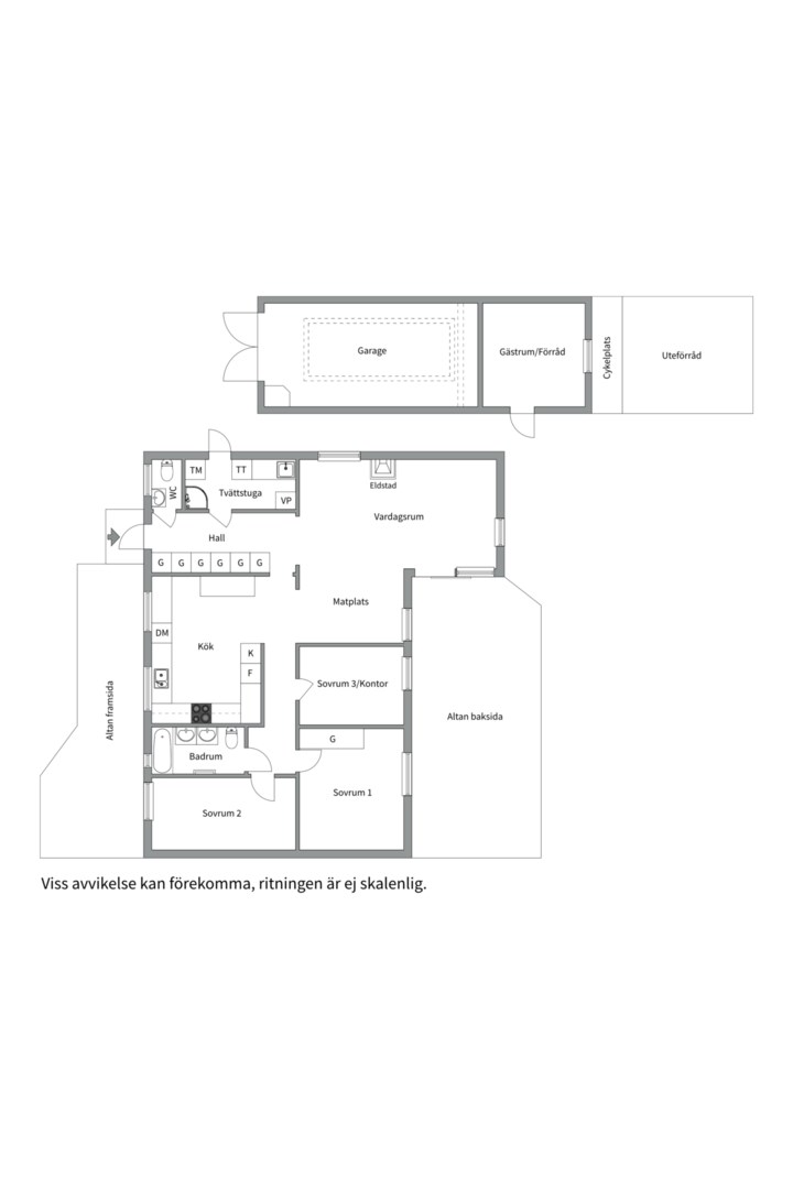 Planlösning från Storövägen 11, Såld i Krokhöjden, Nacka