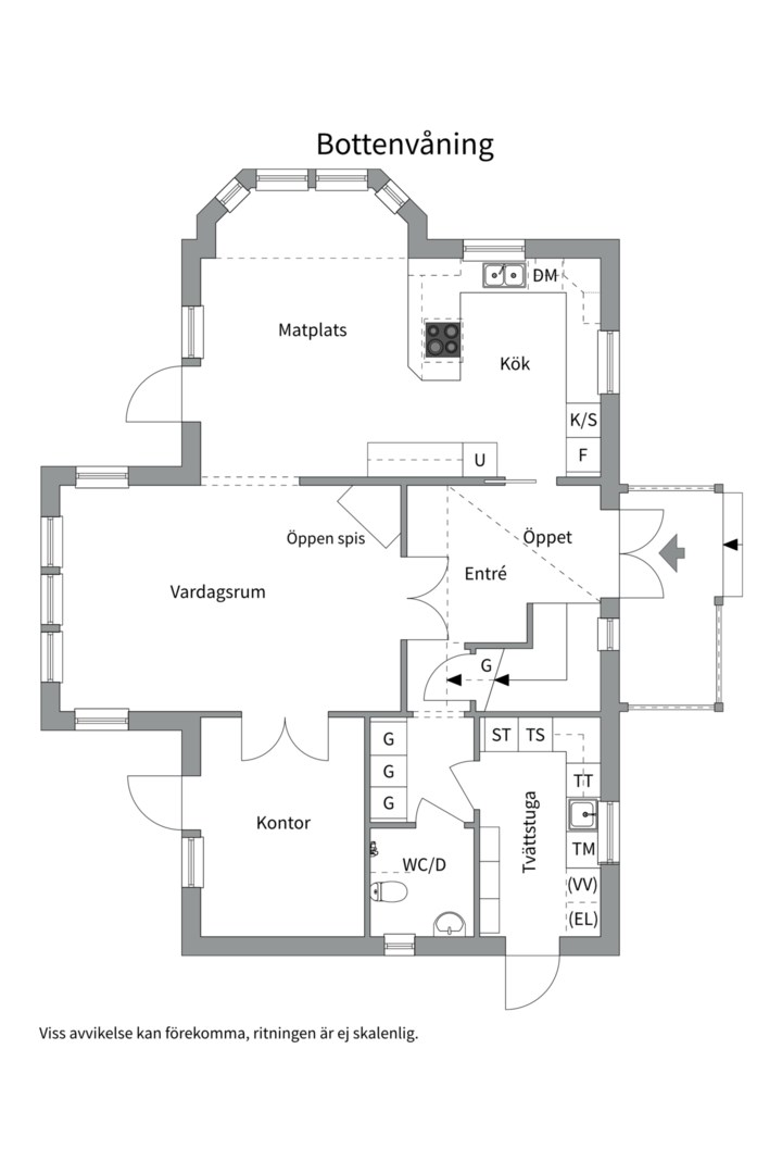 Planlösning från Lillängsdalsvägen 12, Såld i Ingarö - Lillängsdal, Värmdö