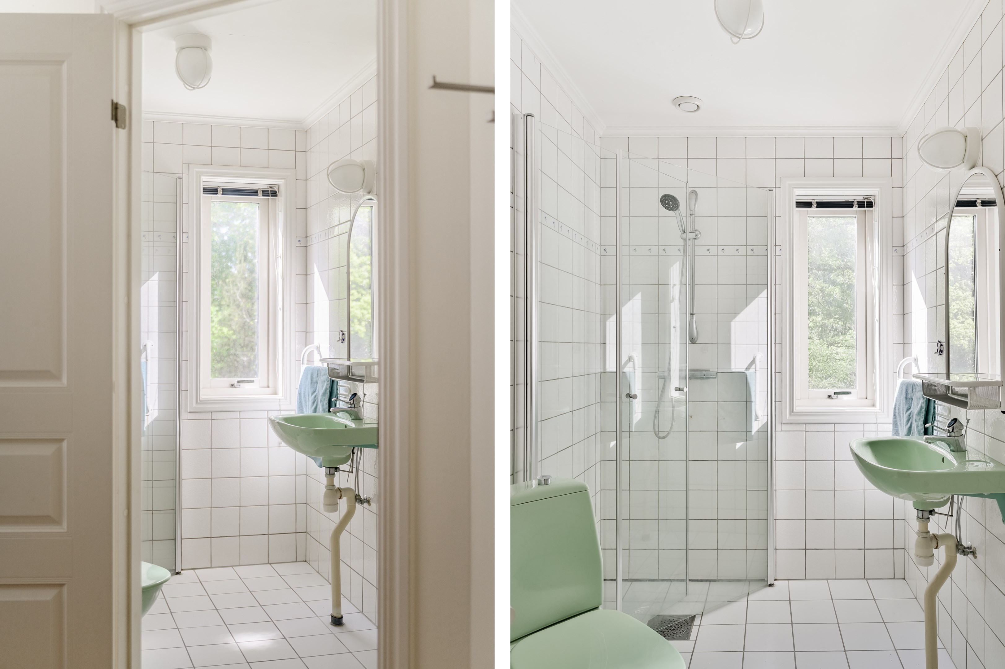 Kaklat duschrum övre plan