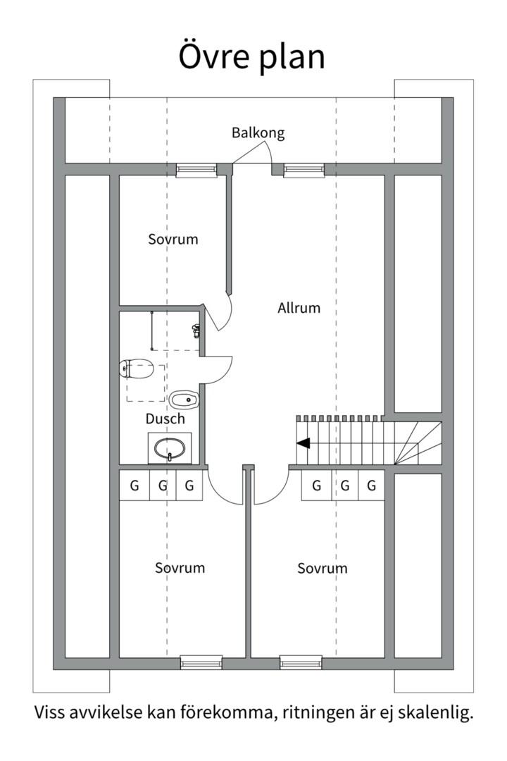 Planlösning från Lövdalsvägen 7, Såld i Björknäs, Nacka