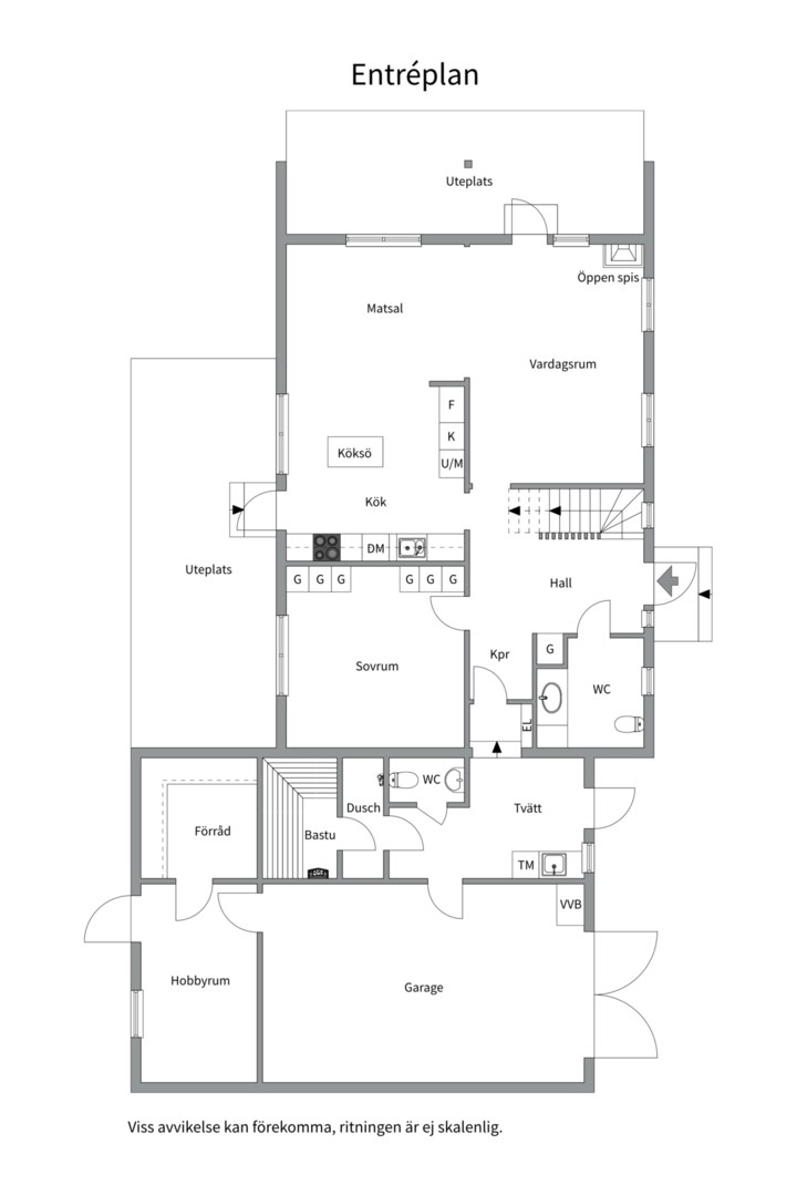 Planlösning från Lövdalsvägen 7, Såld i Björknäs, Nacka