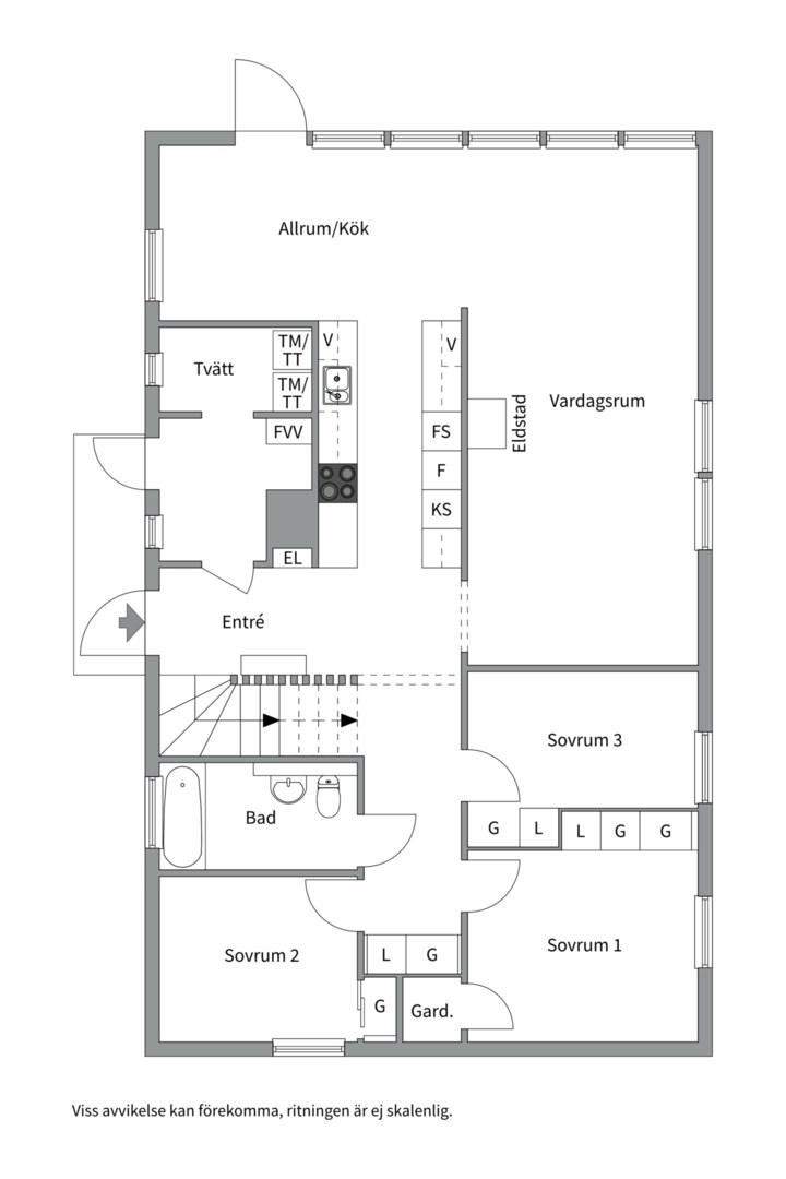 Planlösning från Vitkålsgatan 109, Såld i Årsta, Uppsala