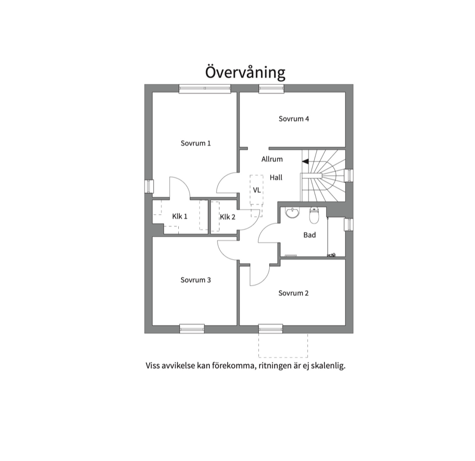 Planlösning från Godtemplarvägen 11, Såld i Tollare, Nacka