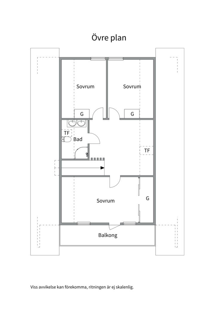 Planlösning från Tunvägen 34, Såld i Norra Lännersta, Nacka