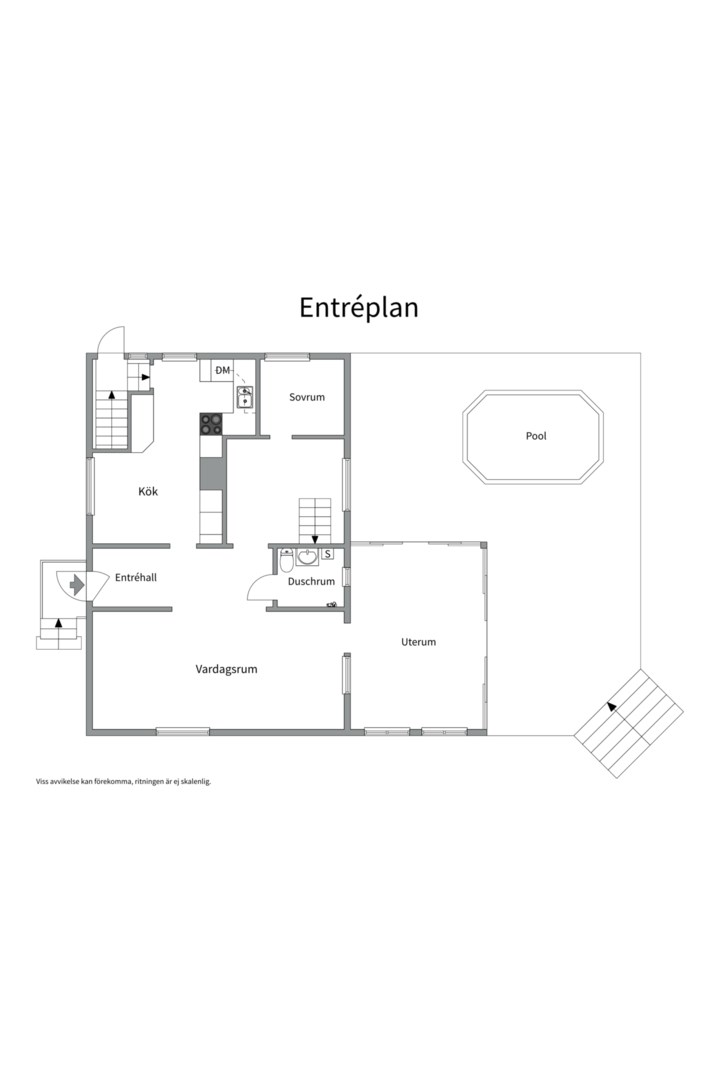 Planlösning från Skyttbacksvägen 6, Såld i Skyttorp, Uppsala