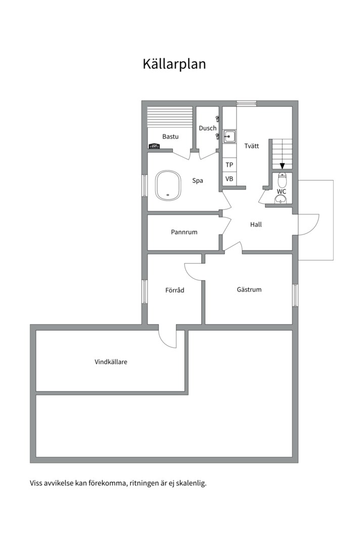 Planlösning från Moravägen 20, Såld i Norra Lännersta, Nacka