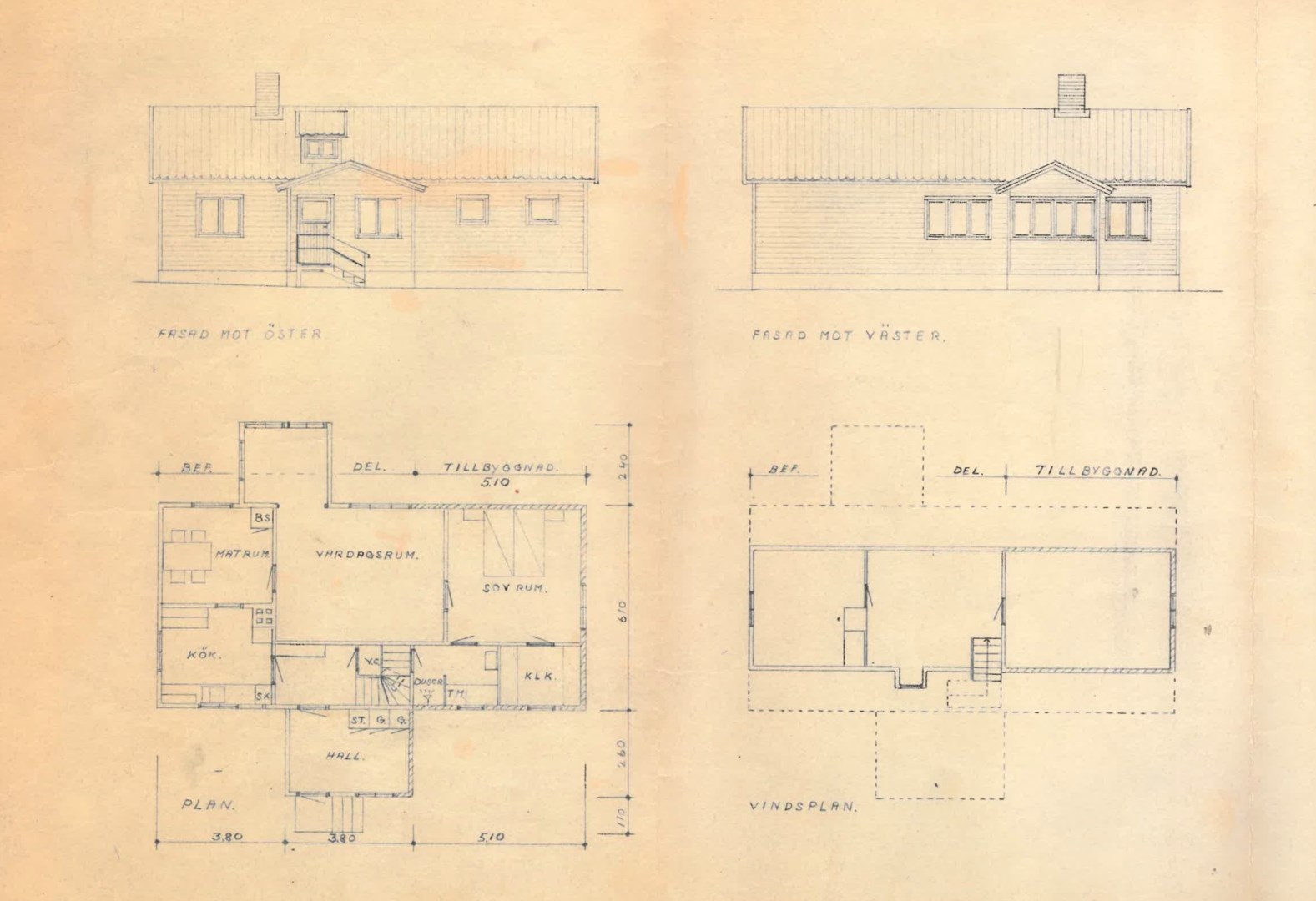 Planlösning från Malmavägen 54, Såld i Malma, Värmdö