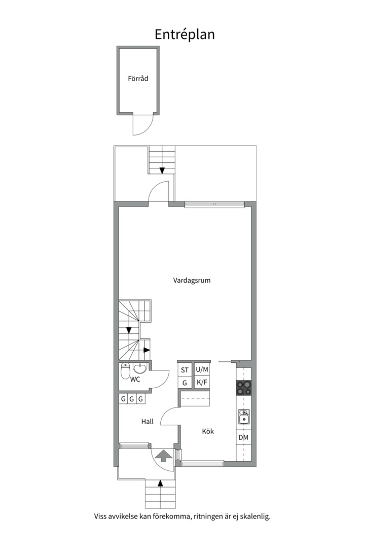 Planlösning från Eriksgatan 28A, Såld i Luthagen, Uppsala