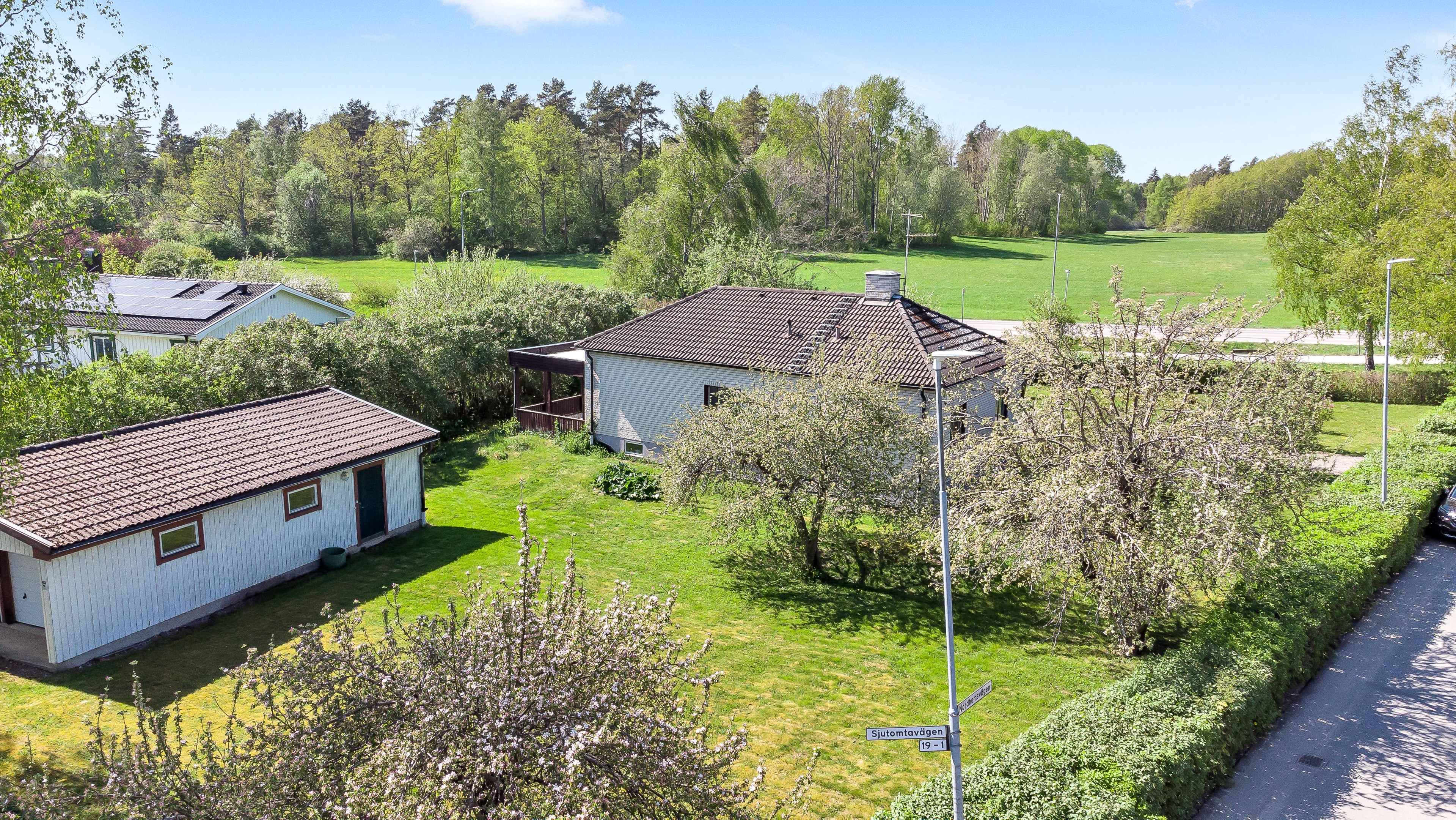 Bostadsbild från Nordhemsvägen 1, Kommande i Norra Gottsunda Villaområde, Uppsala