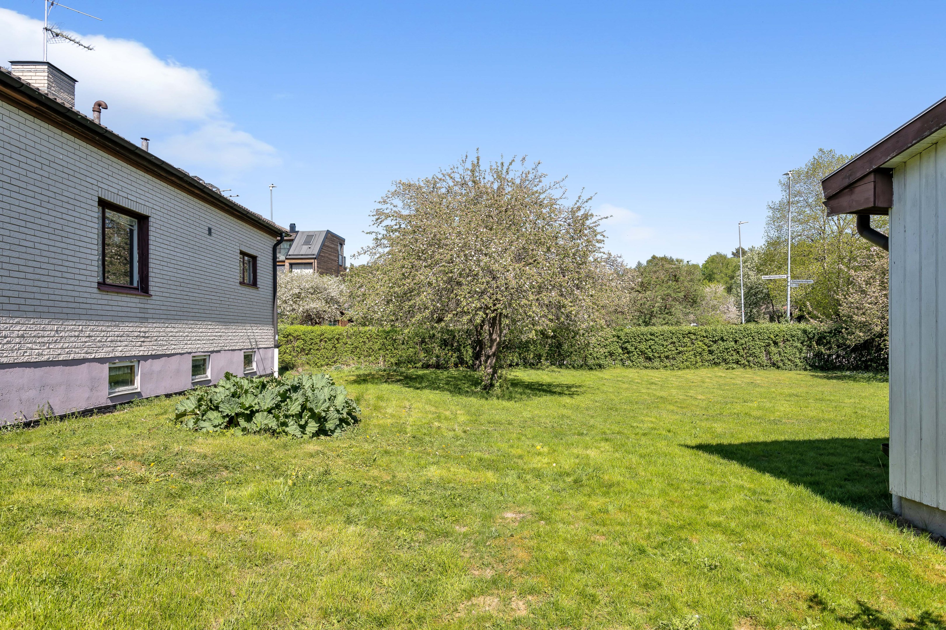 Bostadsbild från Nordhemsvägen 1, Kommande i Norra Gottsunda Villaområde, Uppsala