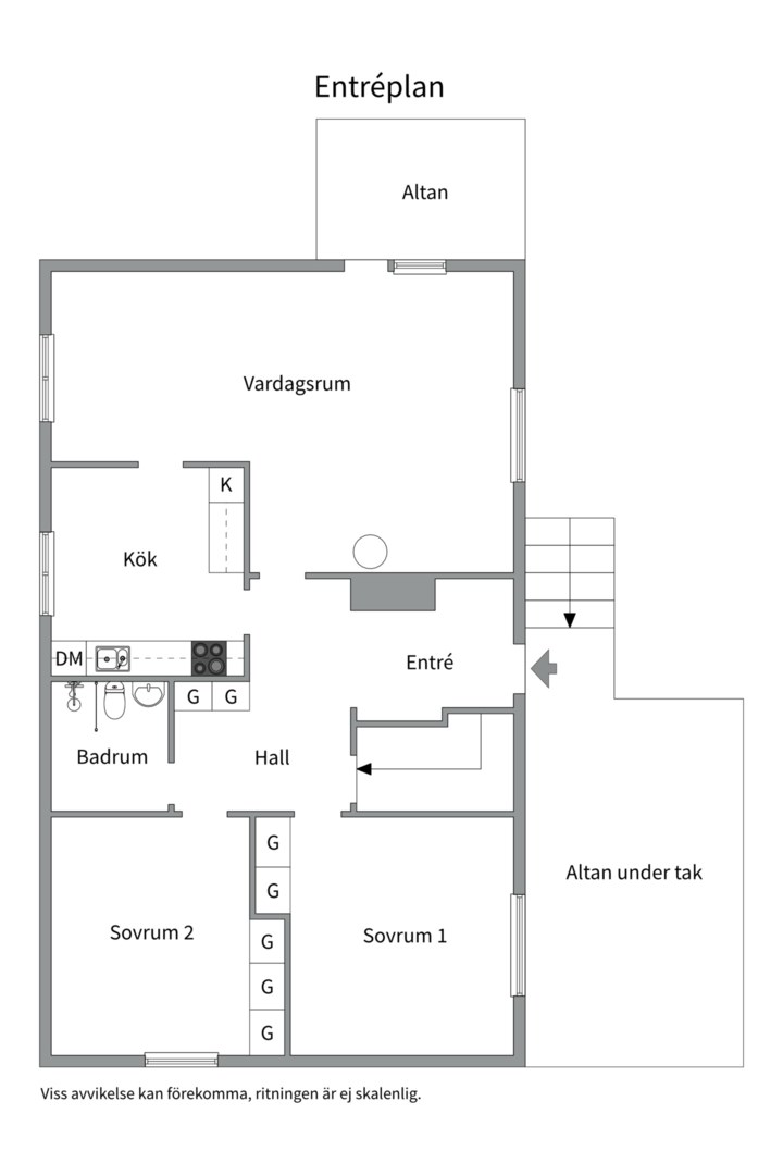 Planlösning från Knoppvägen 15, Såld i Morgongåva, Heby