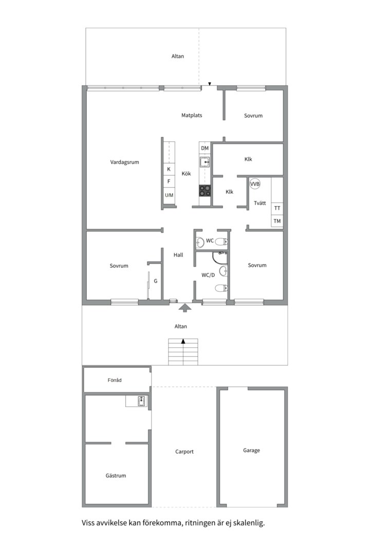 Planlösning från Arkitektvägen 22, Såld i Vänge, Uppsala