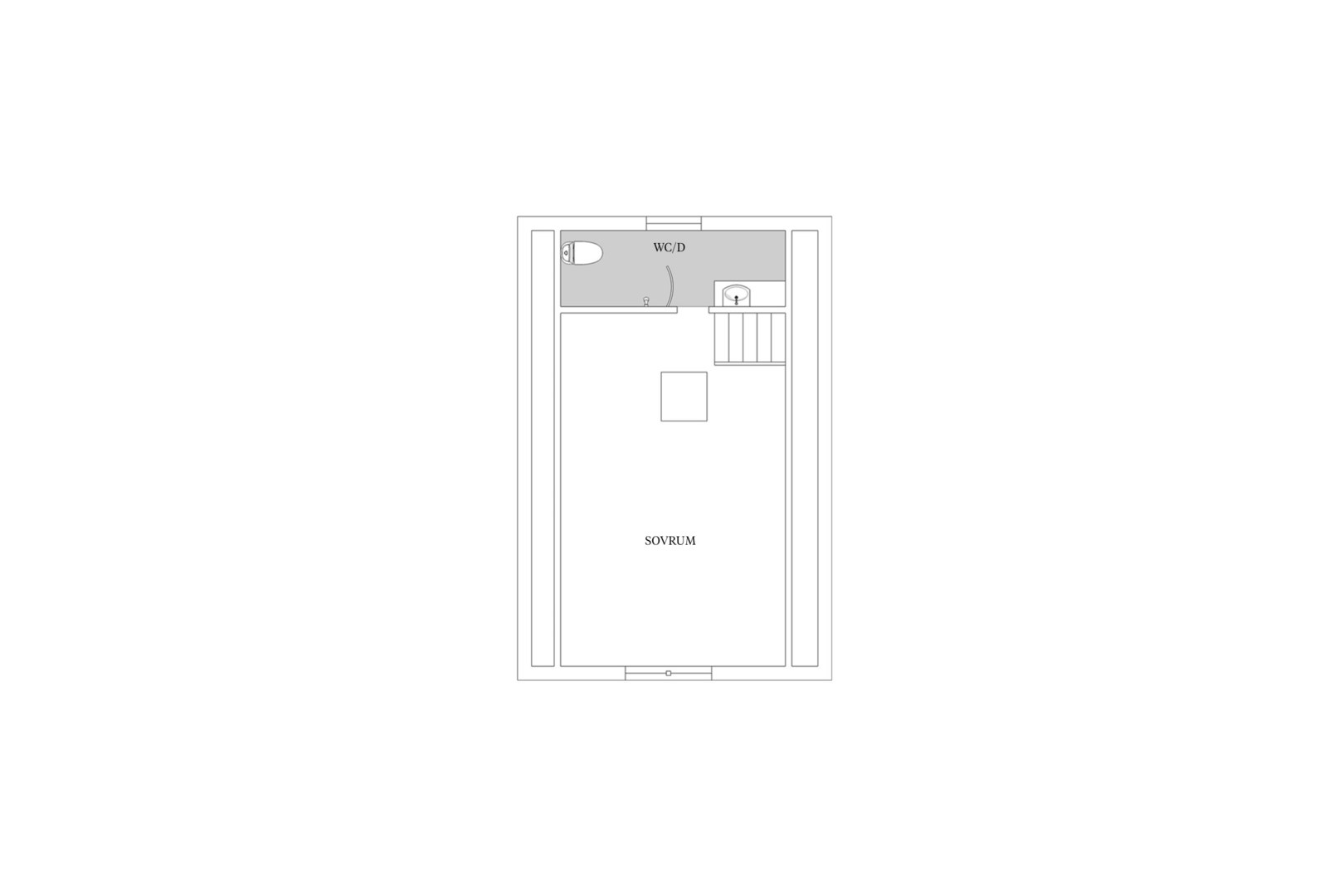 Planlösning från Mercuriusvägen 5, Såld i Björknäs, Nacka