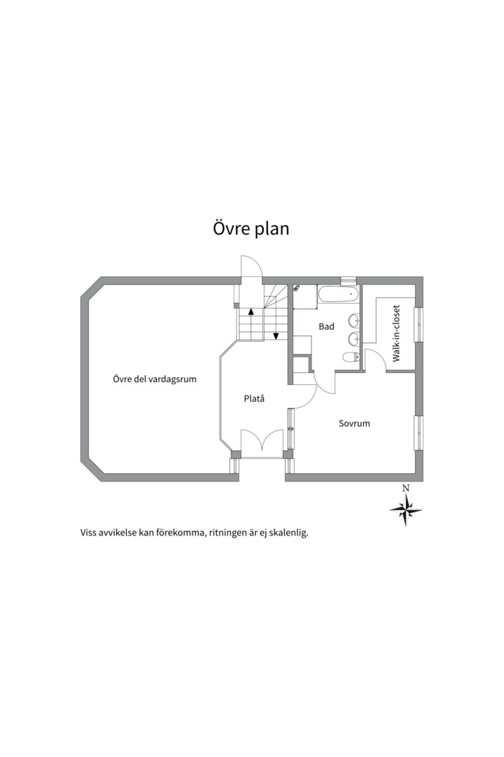 Planlösning från Doppingvägen 10, Såld i Sunnersta, Uppsala
