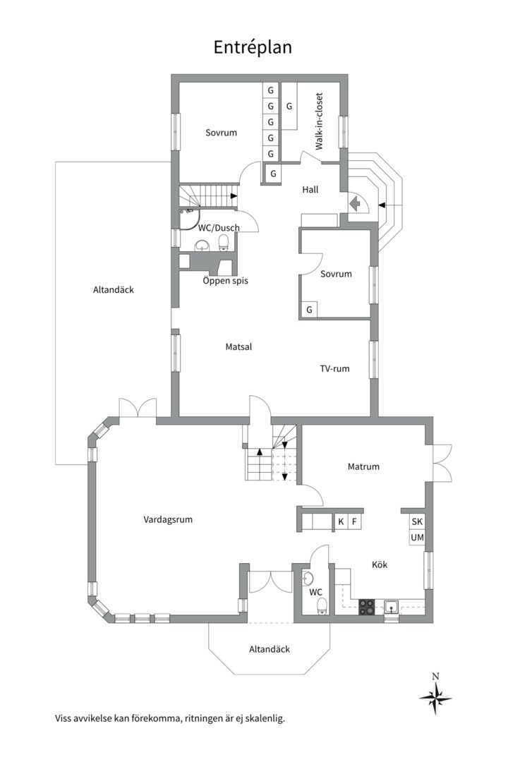 Planlösning från Doppingvägen 10, Såld i Sunnersta, Uppsala