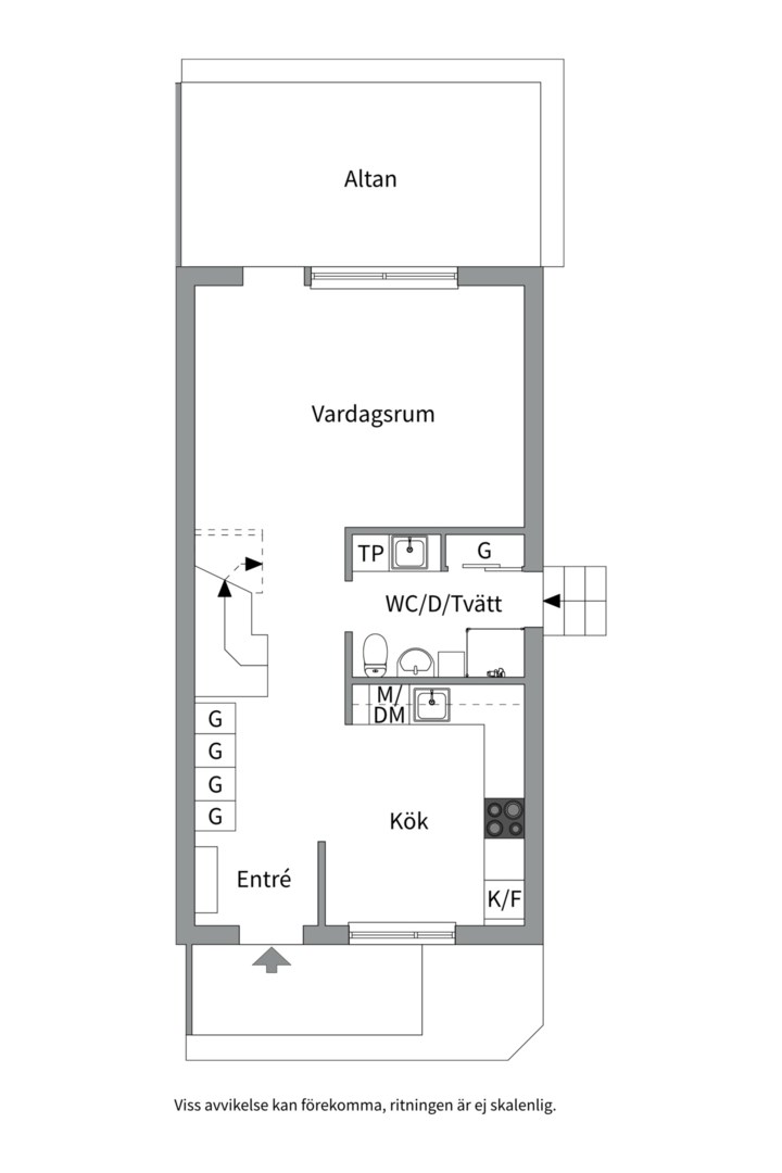 Planlösning från Eriksbergsvägen 17C, Såld i Sommarro, Uppsala