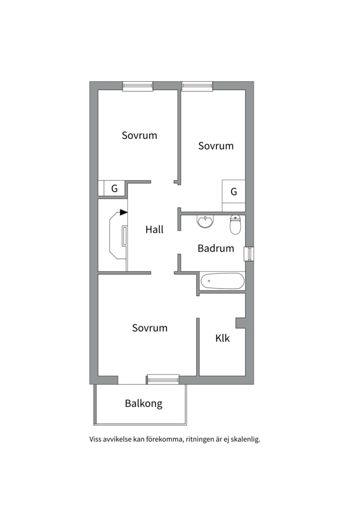 Planlösning från Eriksbergsvägen 17C, Såld i Sommarro, Uppsala