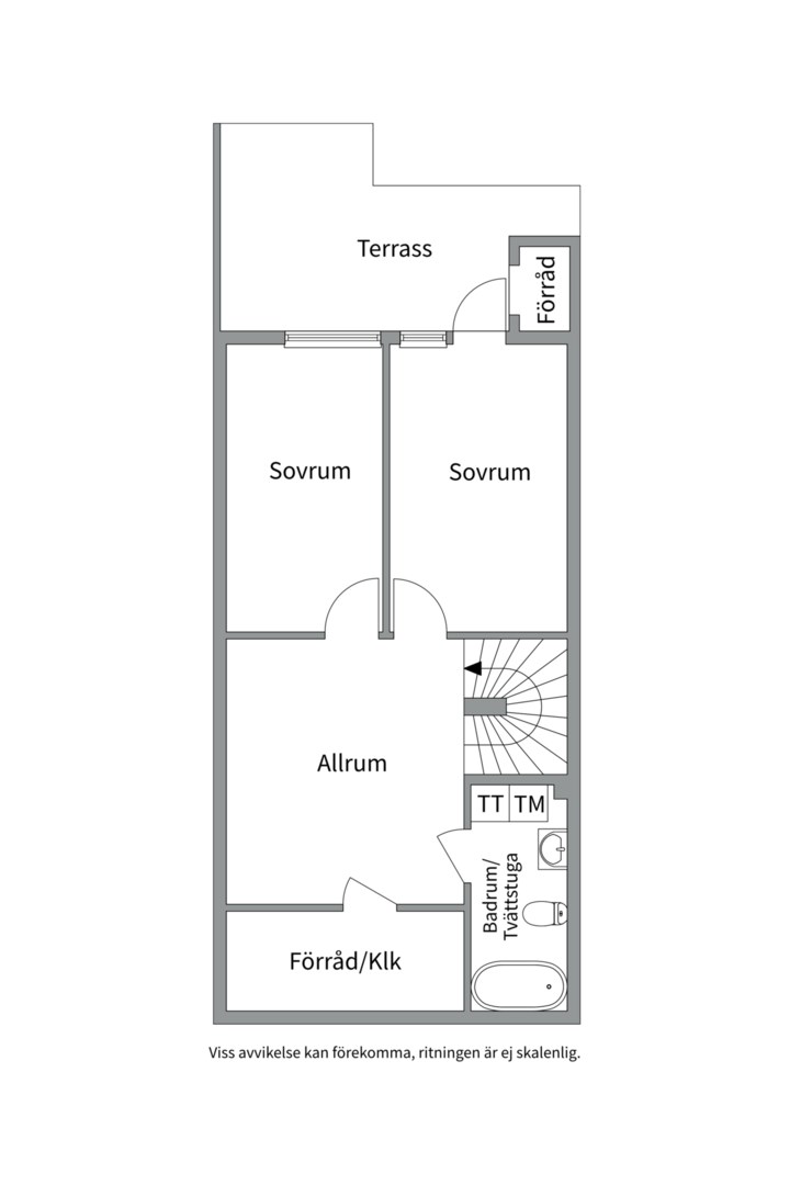 Planlösning från Sandholmsvägen 15, Till salu i Östra Orminge, Nacka