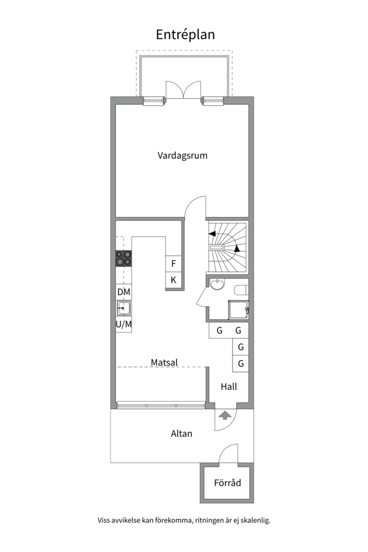 Planlösning från Sandholmsvägen 15, Till salu i Östra Orminge, Nacka