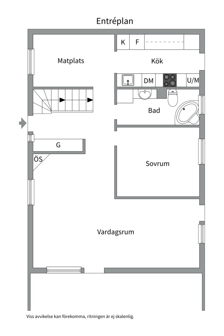 Planlösning från Slåttervägen 10, Såld i Ekerö Träkvista, Ekerö