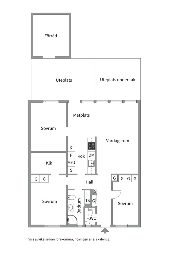 Planlösning från Infanterigatan 45, Såld i Viksäng, Västerås