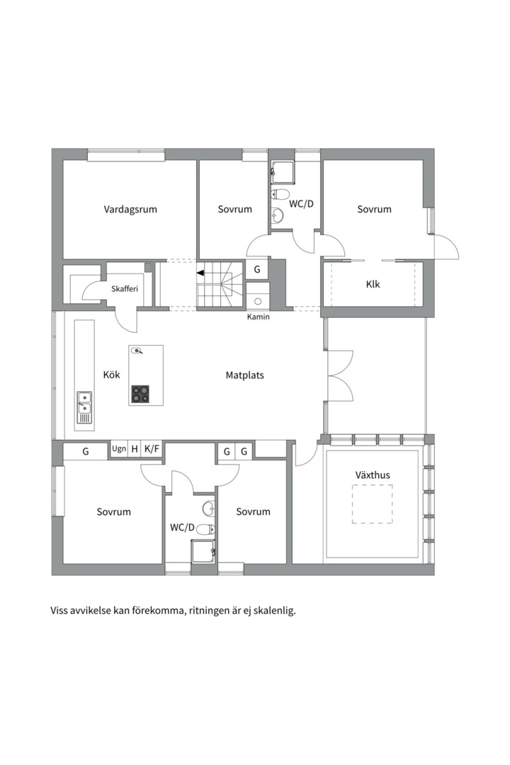 Planlösning från Sågsjövägen 2, Såld i Kummelnäs, Nacka