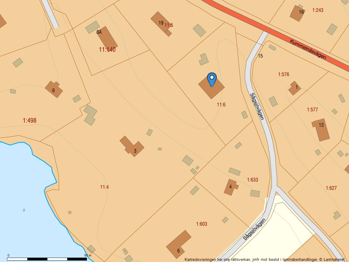 Bostadsbild från Sågsjövägen 2, Såld i Kummelnäs, Nacka