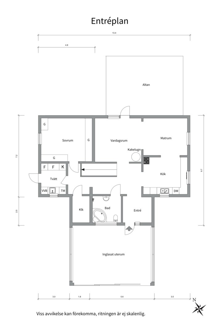 Planlösning från Vänge-Väsby Smedjetäppan 32, Såld i Vänge, Uppsala