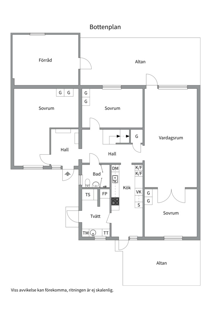Planlösning från Astrakanvägen 3, Såld i Storvreta, Uppsala