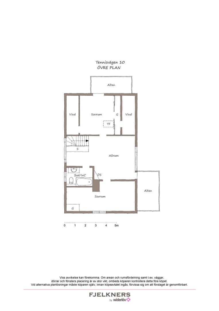 Planlösning från Tennisvägen 10, Kommande i Bromma - Nockebyhov, Stockholm
