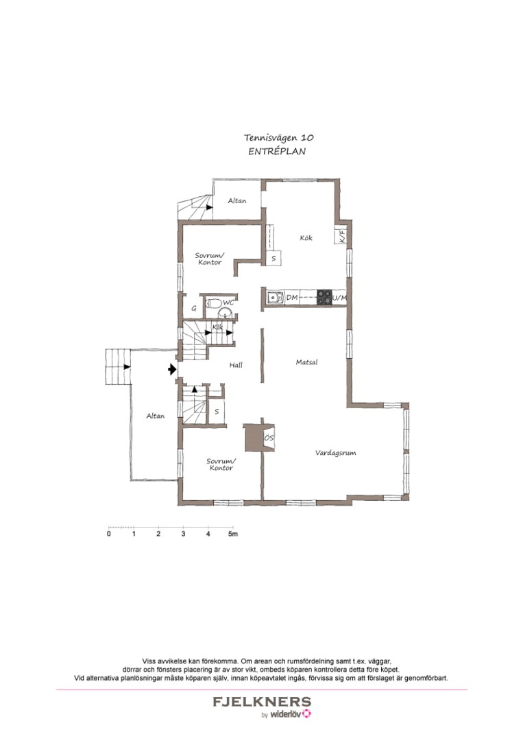 Planlösning från Tennisvägen 10, Kommande i Bromma - Nockebyhov, Stockholm