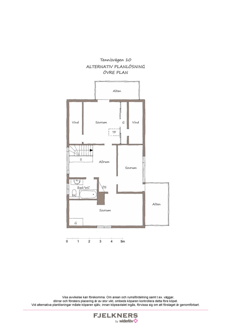 Planlösning från Tennisvägen 10, Kommande i Bromma - Nockebyhov, Stockholm