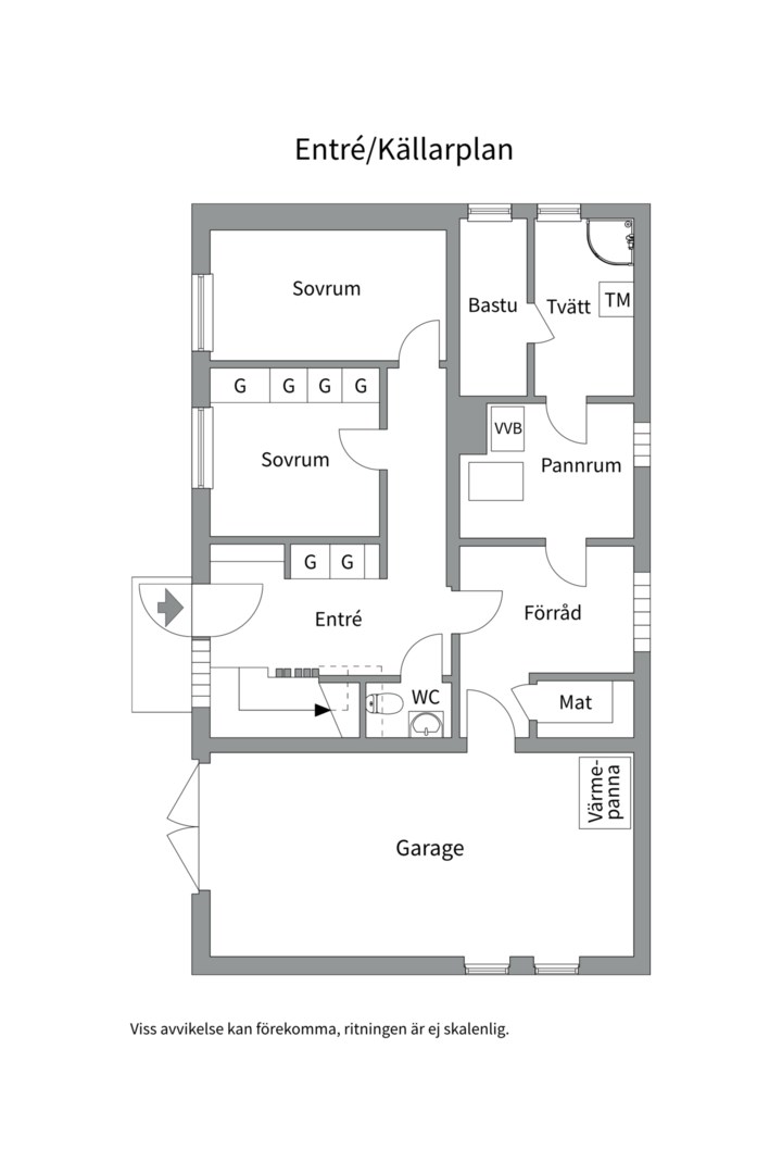 Planlösning från Parkvägen 18, Såld i Hemmesta, Värmdö