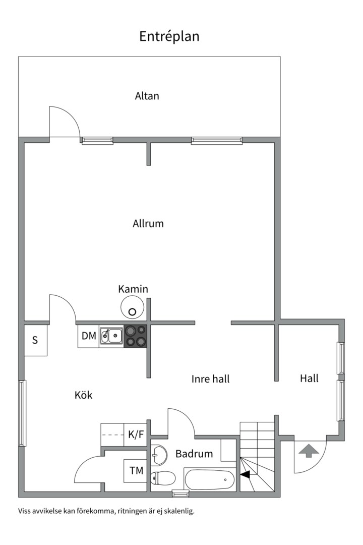 Planlösning från Åsvägen 4, Såld i Gustavsberg - Tallåsen, Hästhagen, Värmdö