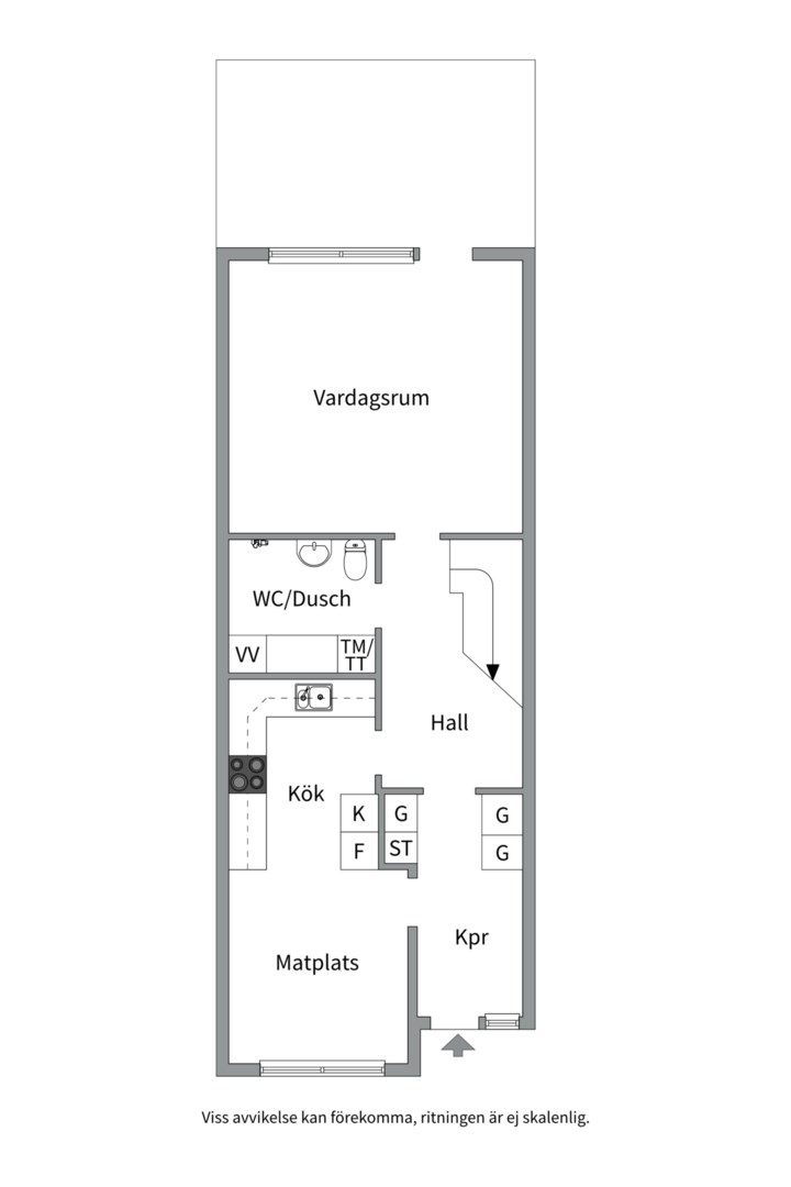 Planlösning från Börjegatan 41A, Såld i , Uppsala