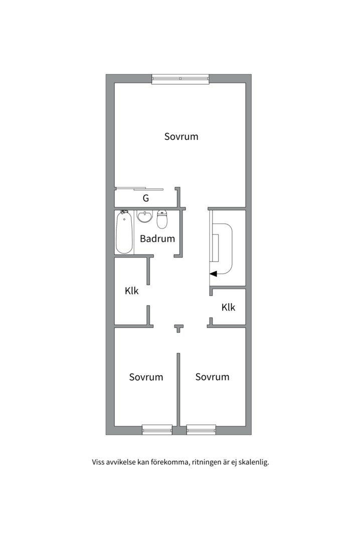 Planlösning från Börjegatan 41A, Såld i , Uppsala