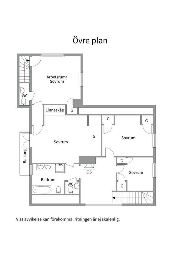 Planlösning från Backstuguvägen 8, Såld i Saltsjö-Duvnäs, Nacka