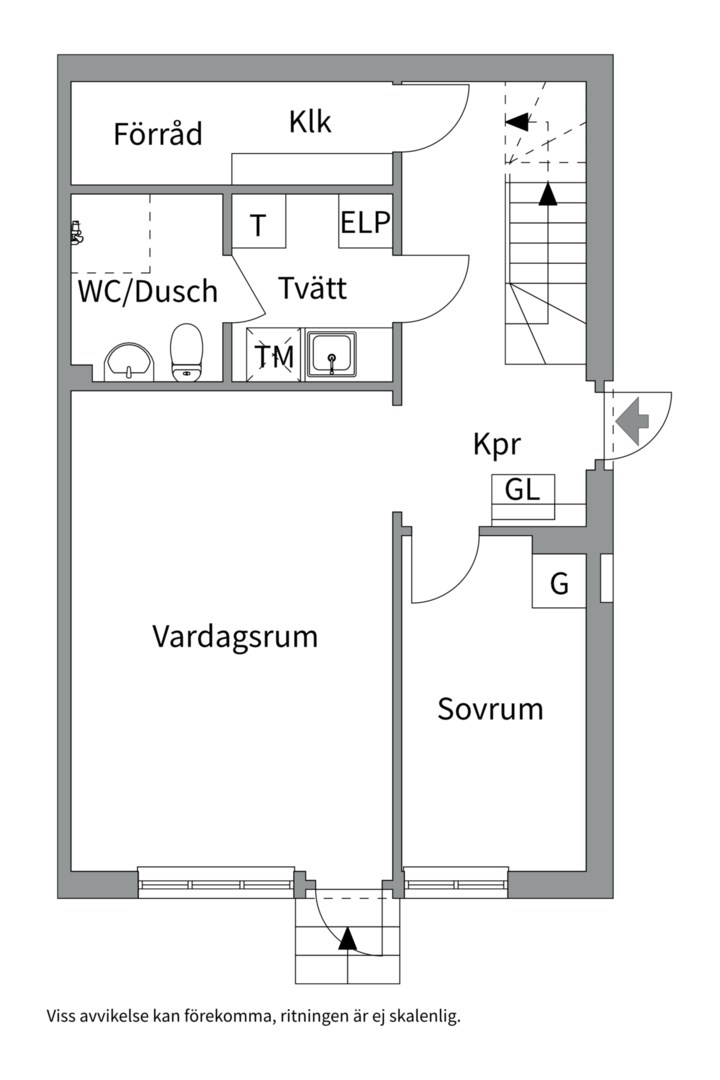 Planlösning från Gamla Landsvägen 115, Såld i Ektorp, Nacka