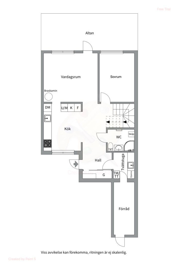 Planlösning från Kapellvägen 24, Såld i Östra Ekedal, Värmdö