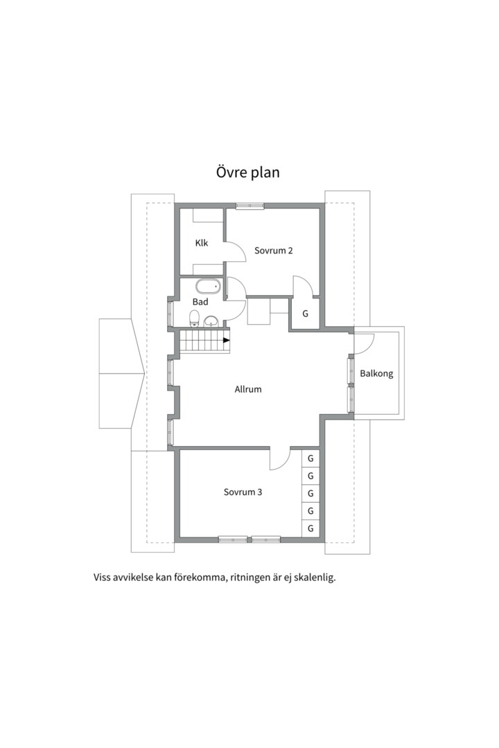 Planlösning från Nya Valsätravägen 1A, Såld i Norby, Uppsala