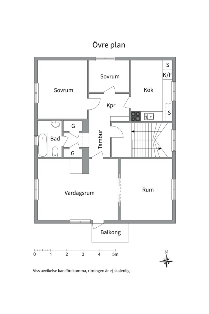 Planlösning från Hällbygatan 6, Såld i Luthagen, Uppsala