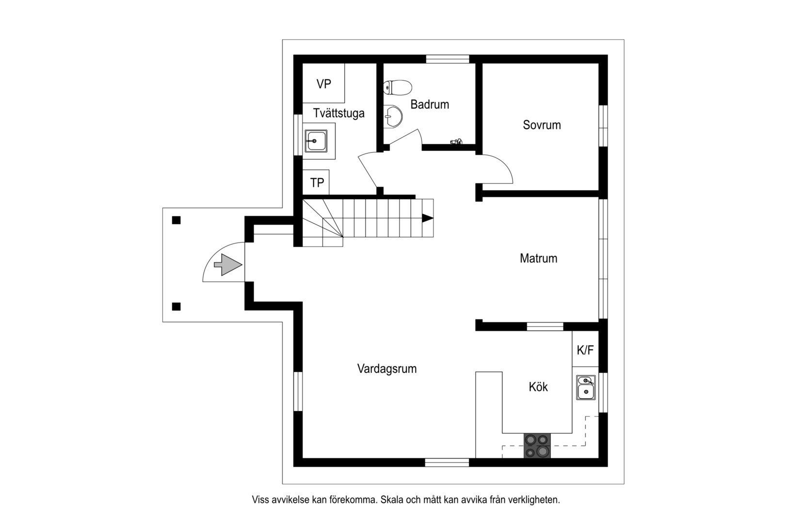Planlösning från Läby Vadbacka 30, Såld i Läby, Uppsala