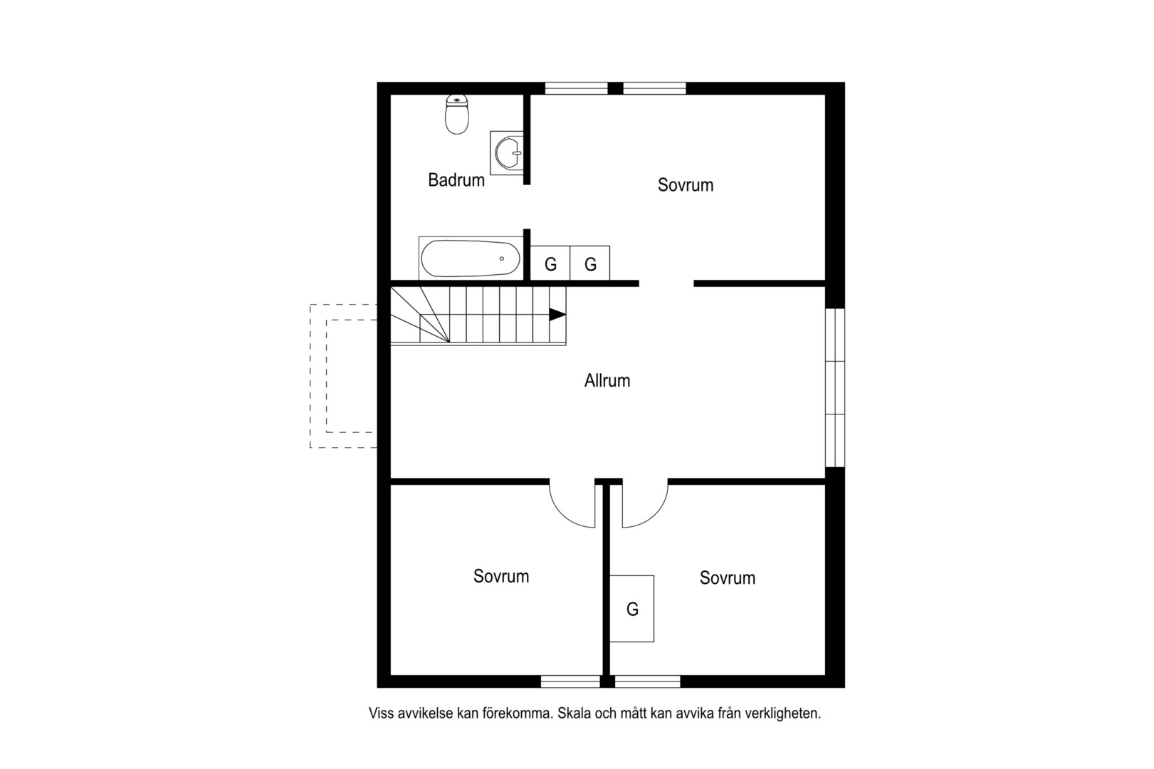 Planlösning från Läby Vadbacka 30, Såld i Läby, Uppsala