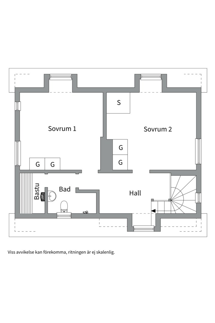 Planlösning från Mälbyvägen 8, Såld i Tillberga, Västerås