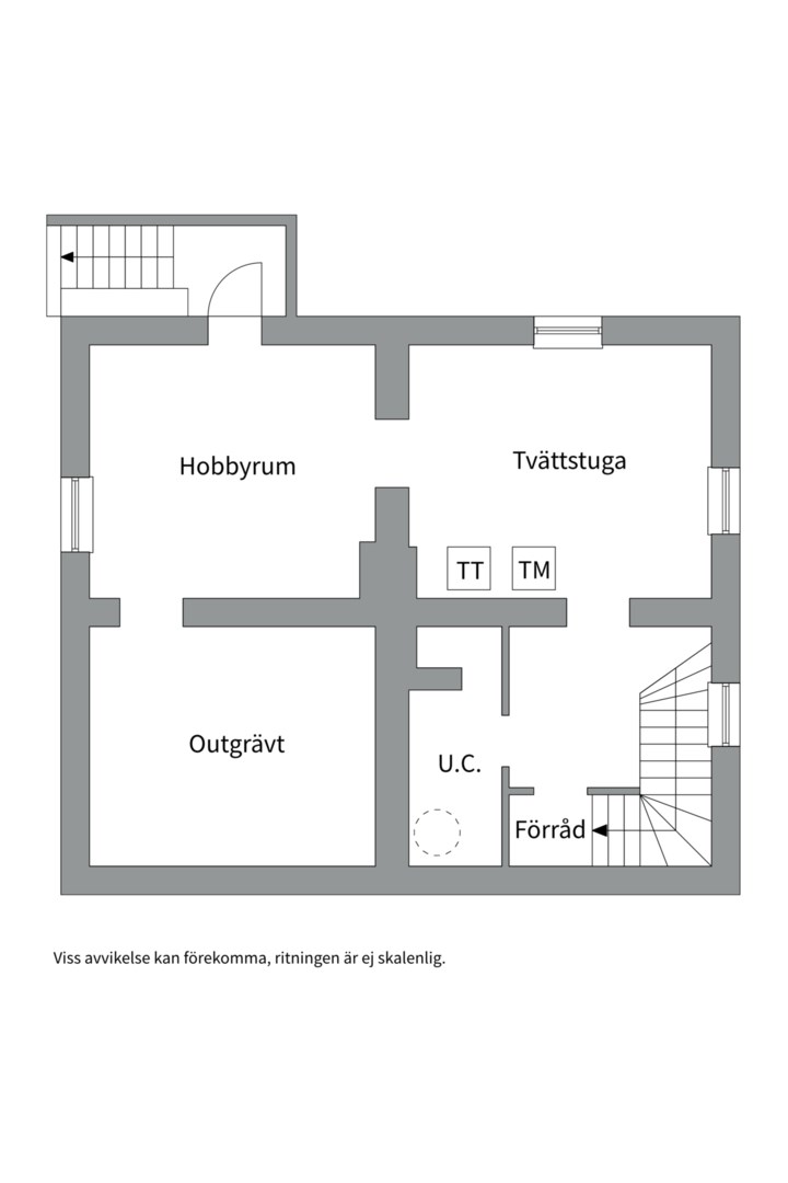 Planlösning från Mälbyvägen 8, Såld i Tillberga, Västerås