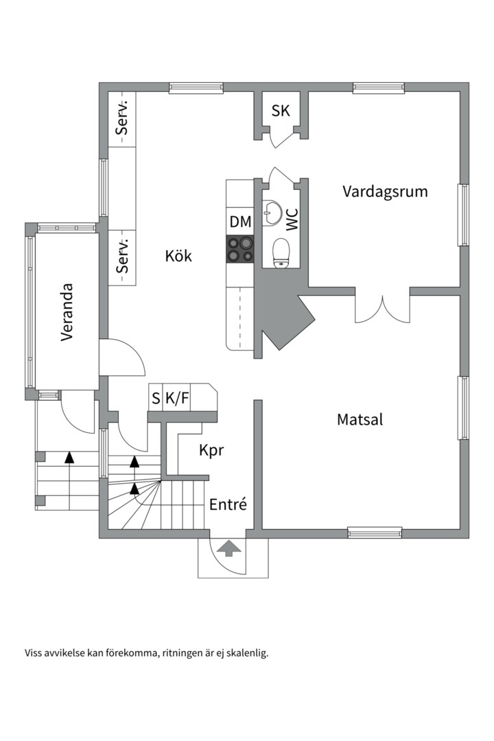 Planlösning från Vikingagatan 40, Såld i Svartbäcken, Uppsala